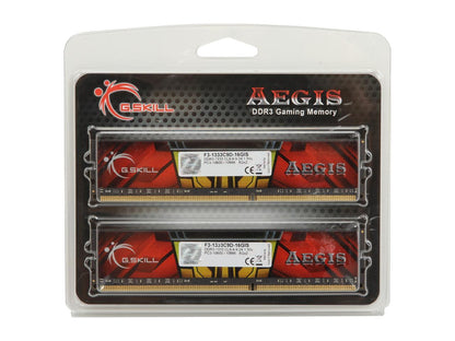 G.SKILL AEGIS 16GB (2 x 8GB) 240-Pin DDR3 SDRAM DDR3 1333 (PC3 10600) Desktop Memory Model F3-1333C9D-16GIS