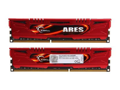 G.SKILL Ares Series 32GB (4 x 8GB) 240-Pin DDR3 SDRAM DDR3 2133 (PC3 17000) Desktop Memory Model F3-2133C11Q-32GAR
