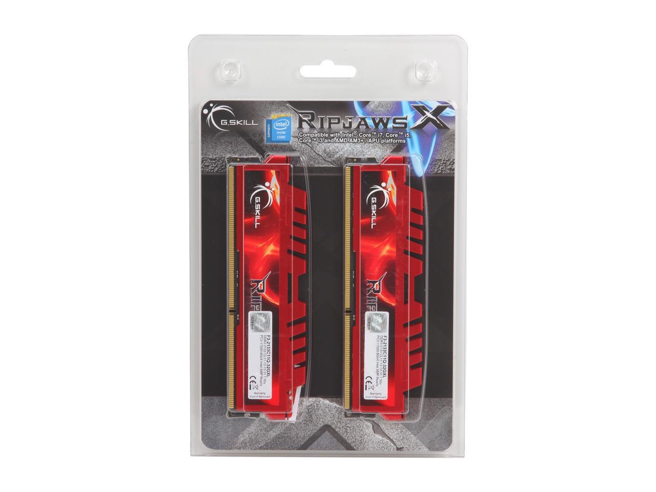 G.SKILL Ripjaws X Series 32GB (4 x 8GB) 240-Pin DDR3 SDRAM DDR3 2133 (PC3 17000) Desktop Memory Model F3-2133C11Q-32GXL