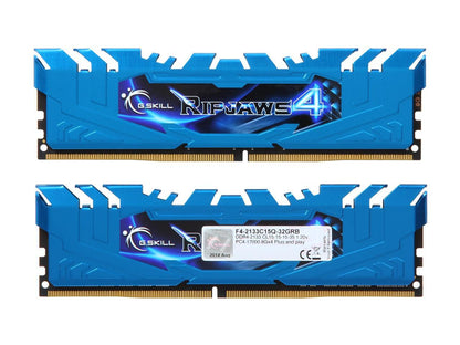 G.SKILL Ripjaws 4 Series 32GB (4 x 8GB) 288-Pin DDR4 SDRAM DDR4 2133 (PC4 17000) Desktop Memory Model F4-2133C15Q-32GRB