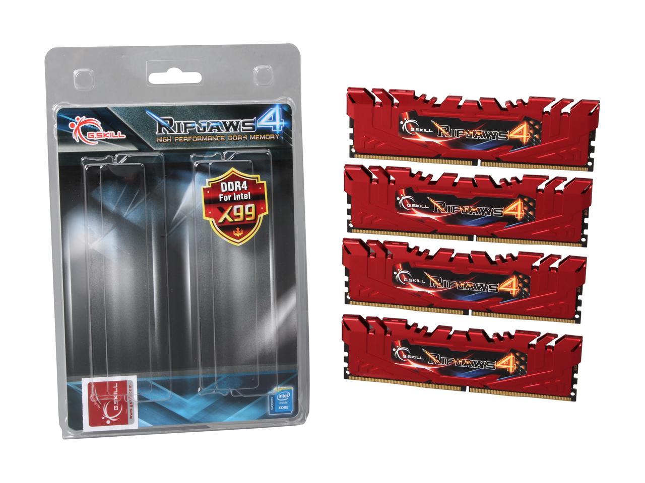 G.SKILL Ripjaws 4 Series 32GB (4 x 8GB) 288-Pin DDR4 SDRAM DDR4 2133 (PC4 17000) Desktop Memory Model F4-2133C15Q-32GRR