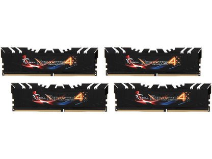 G.SKILL Ripjaws 4 Series 16GB (4 x 4GB) 288-Pin DDR4 SDRAM DDR4 2400 (PC4 19200) Desktop Memory Model F4-2400C15Q-16GRK