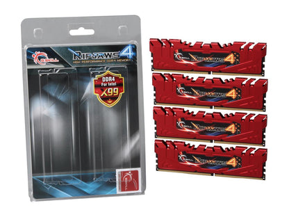 G.SKILL Ripjaws 4 Series 16GB (4 x 4GB) 288-Pin DDR4 SDRAM DDR4 2400 (PC4 19200) Desktop Memory Model F4-2400C15Q-16GRR