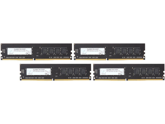 G.SKILL Value 32GB (4 x 8GB) 288-Pin DDR4 SDRAM DDR4 2400 (PC4 19200) Desktop Memory Model F4-2400C15Q-32GNT