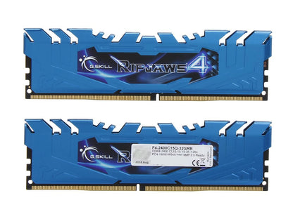 G.SKILL Ripjaws 4 Series 32GB (4 x 8GB) 288-Pin DDR4 SDRAM DDR4 2400 (PC4 19200) Desktop Memory Model F4-2400C15Q-32GRB