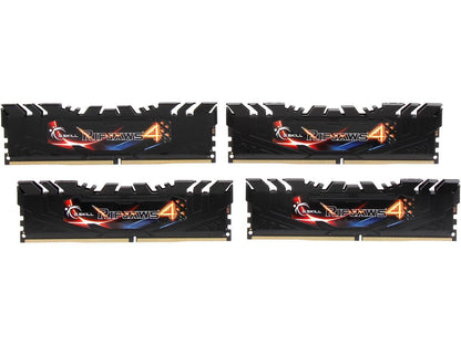 G.SKILL Ripjaws 4 Series 32GB (4 x 8GB) 288-Pin DDR4 SDRAM DDR4 2400 (PC4 19200) Desktop Memory Model F4-2400C15Q-32GRK