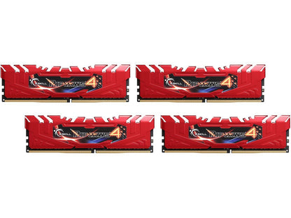 G.SKILL Ripjaws 4 Series 32GB (4 x 8GB) 288-Pin DDR4 SDRAM DDR4 2400 (PC4 19200) Desktop Memory Model F4-2400C15Q-32GRR