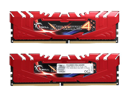 G.SKILL Ripjaws 4 Series 32GB (4 x 8GB) 288-Pin DDR4 SDRAM DDR4 2400 (PC4 19200) Desktop Memory Model F4-2400C15Q-32GRR
