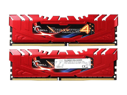 G.SKILL Ripjaws 4 Series 16GB (4 x 4GB) 288-Pin DDR4 SDRAM DDR4 2666 (PC4 21300) Desktop Memory Model F4-2666C15Q-16GRR