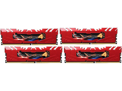 G.SKILL Ripjaws 4 Series 32GB (4 x 8GB) 288-Pin DDR4 SDRAM DDR4 2666 (PC4 21300) Desktop Memory Model F4-2666C15Q-32GRR