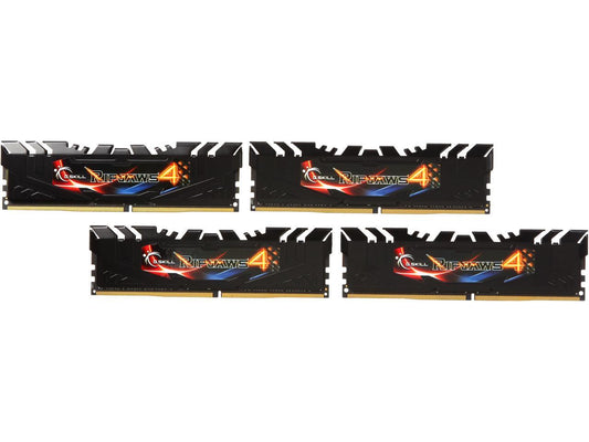 G.SKILL Ripjaws 4 Series 16GB (4 x 4GB) 288-Pin DDR4 SDRAM DDR4 2800 (PC4 22400) Desktop Memory Model F4-2800C16Q-16GRK