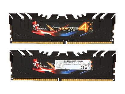 G.SKILL Ripjaws 4 Series 16GB (4 x 4GB) 288-Pin DDR4 SDRAM DDR4 2800 (PC4 22400) Desktop Memory Model F4-2800C16Q-16GRK