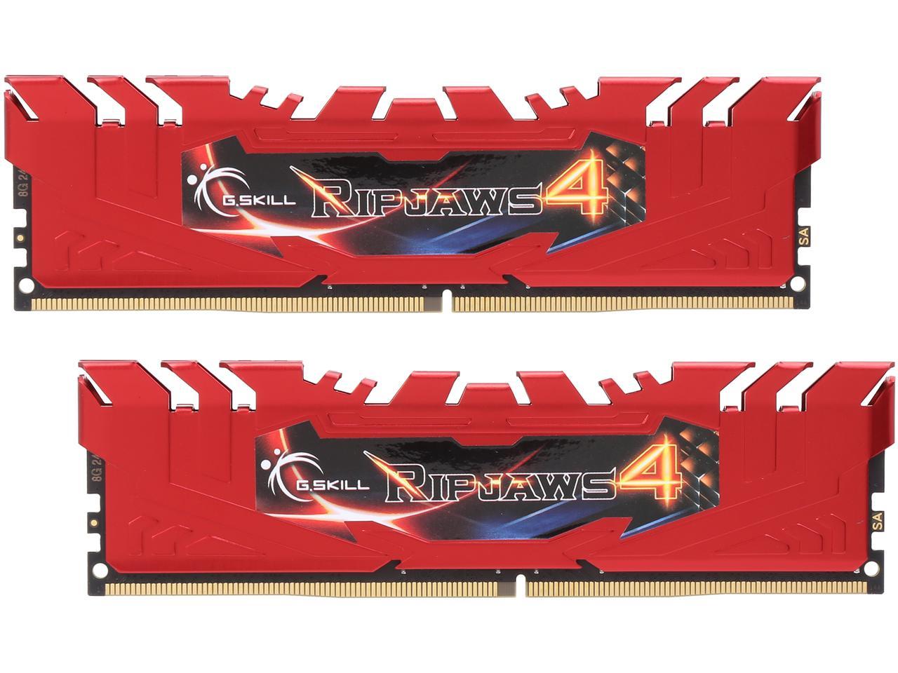 G.SKILL Ripjaws 4 Series 16GB (2 x 8GB) 288-Pin DDR4 SDRAM DDR4 2400 (PC4 19200) Memory Kit Model F4-2400C15D-16GRR