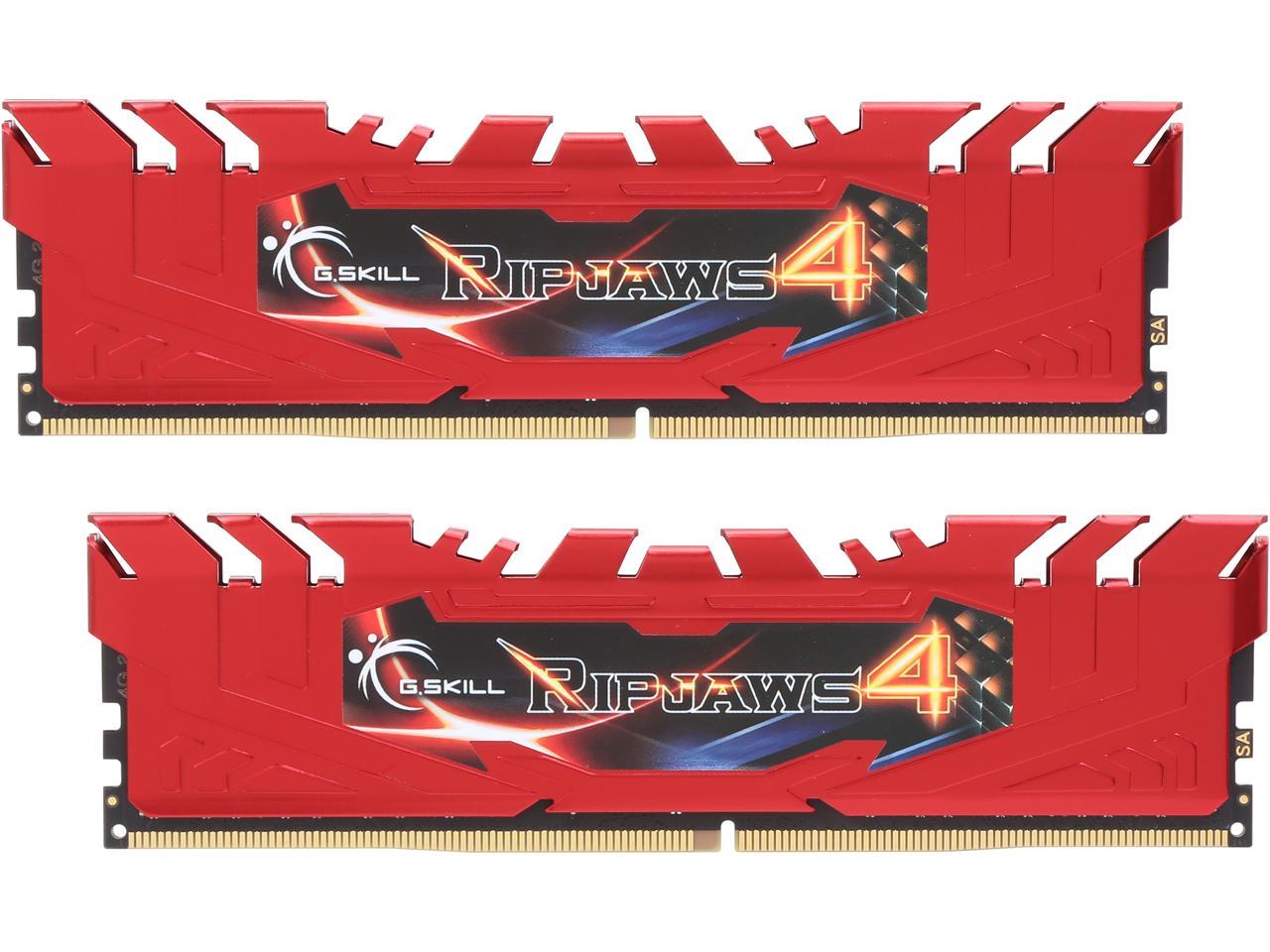 G.SKILL Ripjaws 4 Series 8GB (2 x 4GB) 288-Pin DDR4 SDRAM DDR4 2400 (PC4 19200) Memory Kit Model F4-2400C15D-8GRR