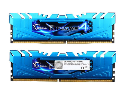 G.SKILL Ripjaws 4 Series 32GB (4 x 8GB) 288-Pin DDR4 SDRAM DDR4 3000 (PC4 24000) Intel X99 Platform Extreme Performance Memory Model F4-3000C15Q-32GRBB
