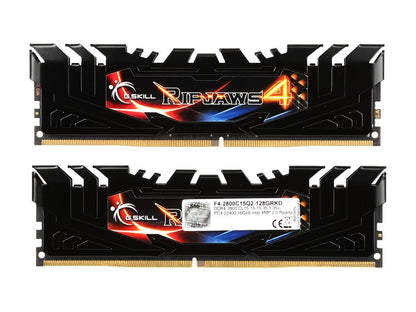 G.SKILL Ripjaws 4 Series 128GB (8 x 16GB) 288-Pin DDR4 SDRAM DDR4 2800 (PC4 22400) Intel X99 Platform Extreme Performance Memory Model F4-2800C15Q2-128GRKD