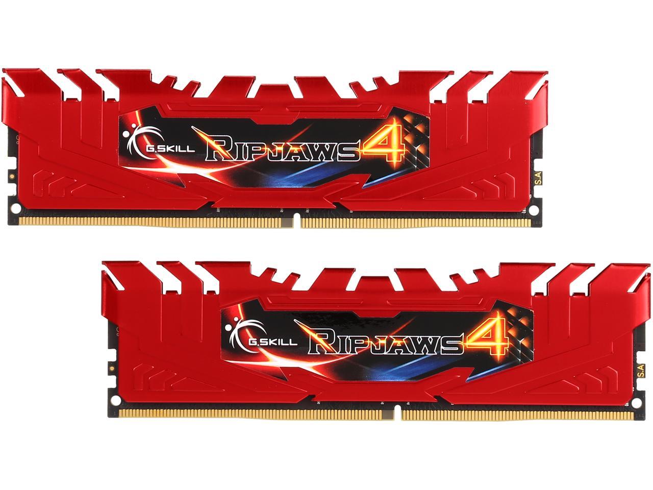G.SKILL Ripjaws 4 Series 16GB (2 x 8GB) 288-Pin DDR4 SDRAM DDR4 2666 (PC4 21300) Intel X99 Platform Extreme Performance Memory Model F4-2666C15D-16GRR