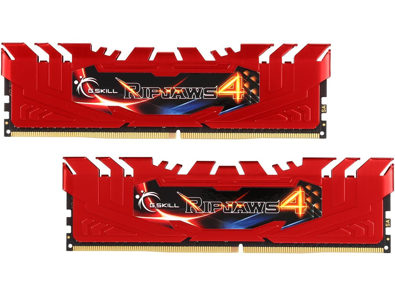 G.SKILL Ripjaws 4 Series 8GB (2 x 4GB) 288-Pin DDR4 SDRAM DDR4 2666 (PC4 21300) Intel X99 Platform Extreme Performance Memory Model F4-2666C15D-8GRR
