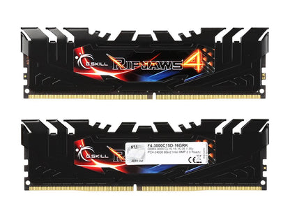 G.SKILL Ripjaws 4 Series 16GB (2 x 8GB) 288-Pin DDR4 SDRAM DDR4 3000 (PC4 24000) Intel X99 Platform Extreme Performance Memory Model F4-3000C15D-16GRK