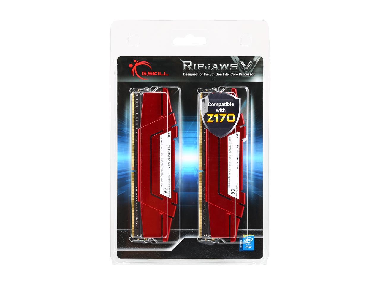 G.SKILL Ripjaws V Series 8GB (2 x 4GB) 288-Pin DDR4 SDRAM DDR4 2133 (PC4 17000) Desktop Memory Model F4-2133C15D-8GVR