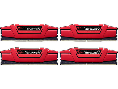 G.SKILL Ripjaws V Series 16GB (4 x 4GB) 288-Pin DDR4 SDRAM DDR4 2400 (PC4 19200) Desktop Memory Model F4-2400C15Q-16GVR