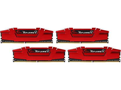 G.SKILL Ripjaws V Series 32GB (4 x 8GB) 288-Pin DDR4 SDRAM DDR4 2400 (PC4 19200) Desktop Memory Model F4-2400C15Q-32GVR