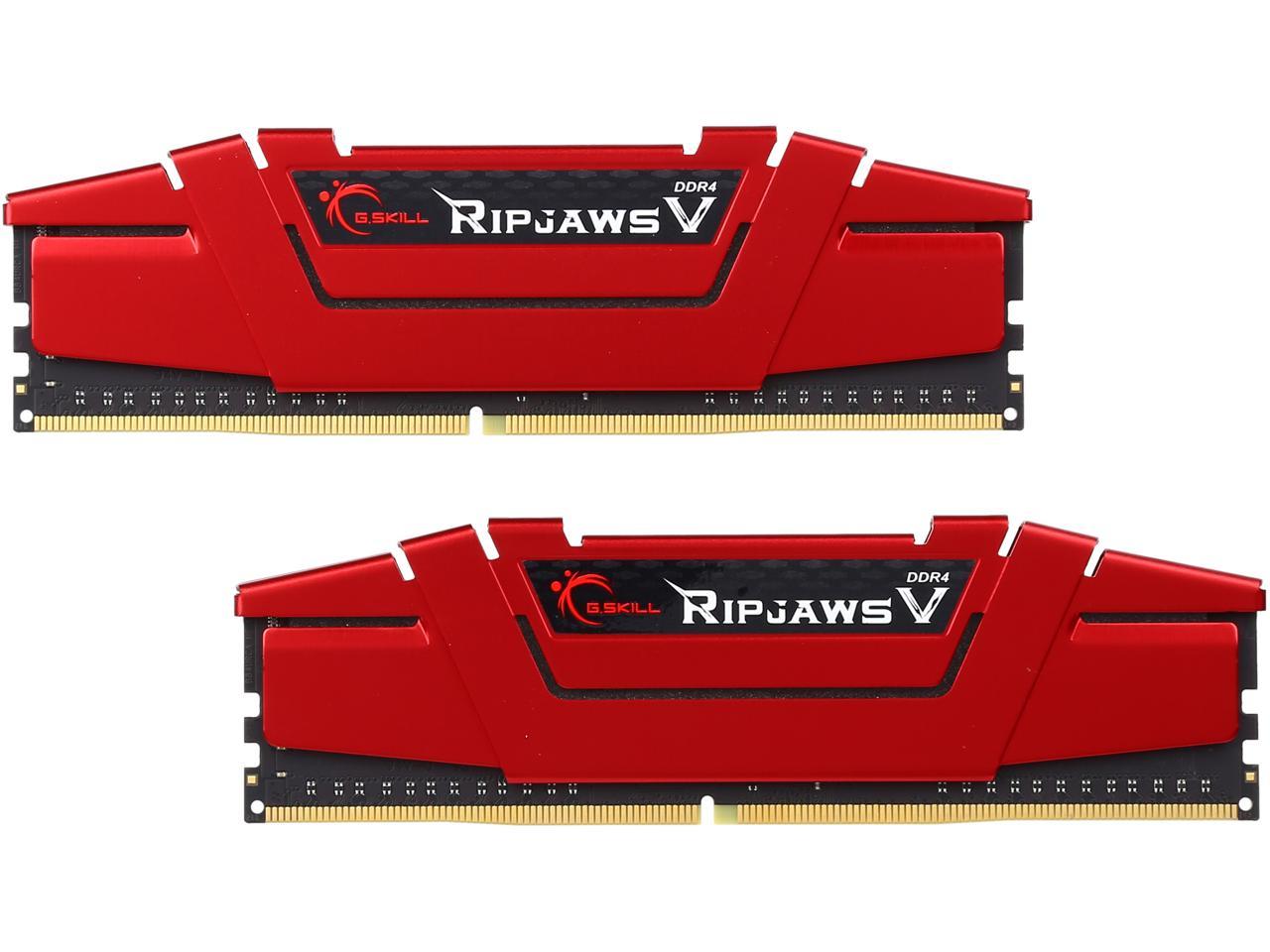 G.SKILL Ripjaws V Series 8GB (2 x 4GB) 288-Pin DDR4 SDRAM DDR4 2666 (PC4 21300) Desktop Memory Model F4-2666C15D-8GVR