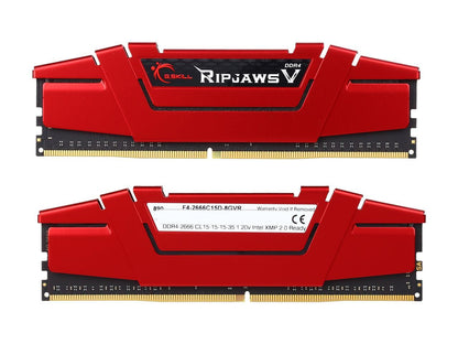 G.SKILL Ripjaws V Series 8GB (2 x 4GB) 288-Pin DDR4 SDRAM DDR4 2666 (PC4 21300) Desktop Memory Model F4-2666C15D-8GVR
