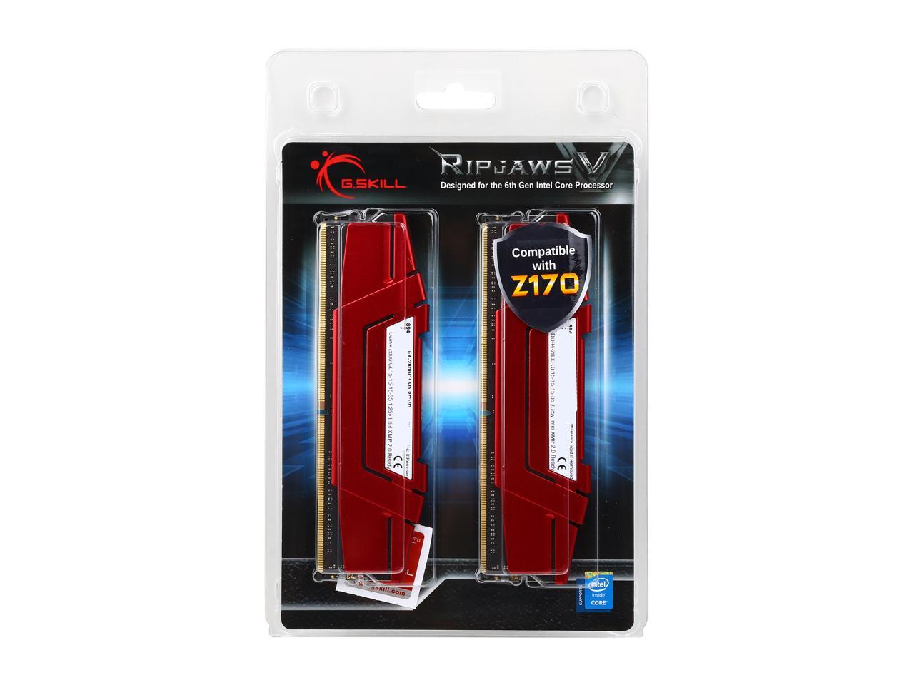 G.SKILL Ripjaws V Series 8GB (2 x 4GB) 288-Pin DDR4 SDRAM DDR4 2800 (PC4 22400) Desktop Memory Model F4-2800C15D-8GVR