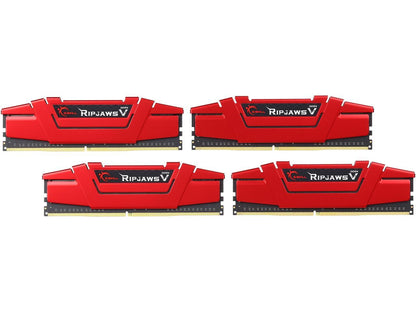 G.SKILL Ripjaws V Series 16GB (4 x 4GB) 288-Pin DDR4 SDRAM DDR4 3000 (PC4 24000) Desktop Memory Model F4-3000C15Q-16GVR