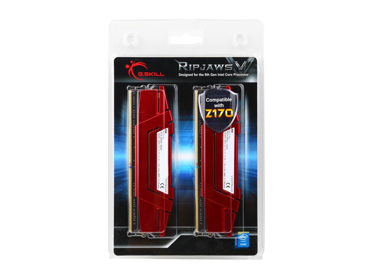 G.SKILL Ripjaws V Series 16GB (4 x 4GB) 288-Pin DDR4 SDRAM DDR4 3000 (PC4 24000) Desktop Memory Model F4-3000C15Q-16GVR