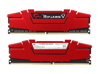 G.SKILL Ripjaws V Series 32GB (4 x 8GB) 288-Pin DDR4 SDRAM DDR4 3000 (PC4 24000) Desktop Memory Model F4-3000C15Q-32GVR