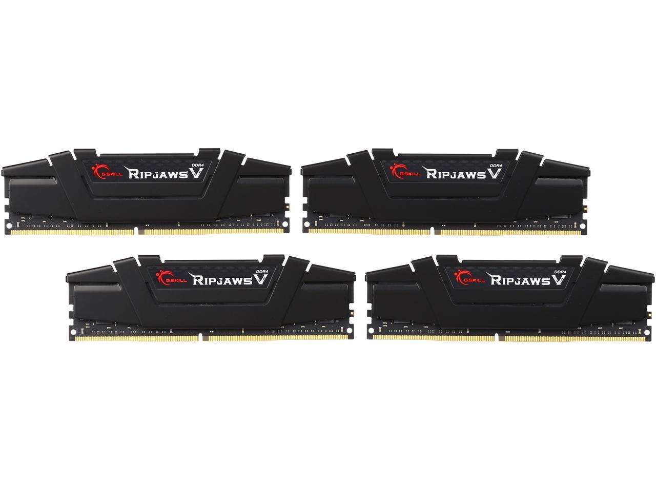G.SKILL Ripjaws V Series 32GB (4 x 8GB) 288-Pin DDR4 SDRAM DDR4 3200 (PC4 25600) Desktop Memory Model F4-3200C16Q-32GVK