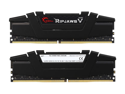 G.SKILL Ripjaws V Series 32GB (4 x 8GB) 288-Pin DDR4 SDRAM DDR4 3200 (PC4 25600) Desktop Memory Model F4-3200C16Q-32GVK