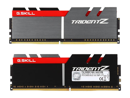 G.SKILL TridentZ Series 16GB (2 x 8GB) 288-Pin DDR4 SDRAM DDR4 3200 (PC4 25600) Intel Z370 Platform Desktop Memory Model F4-3200C16D-16GTZB