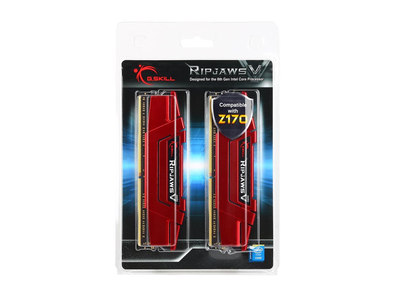 G.SKILL Ripjaws V Series 8GB (2 x 4GB) 288-Pin DDR4 SDRAM DDR4 2800 (PC4 22400) Desktop Memory Model F4-2800C15D-8GVRB