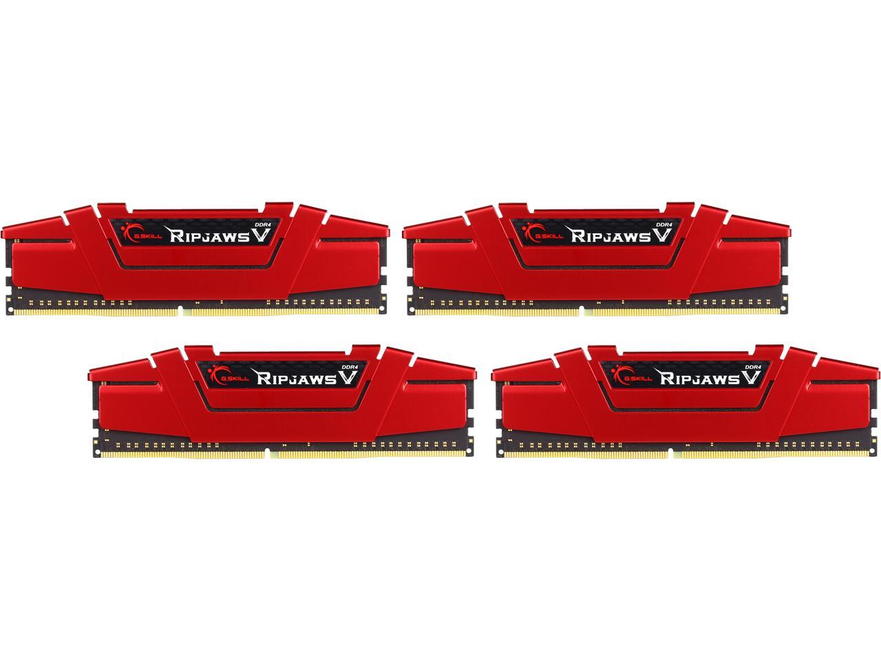 G.SKILL Ripjaws V Series 32GB (4 x 8GB) 288-Pin DDR4 SDRAM DDR4 2800 (PC4 22400) Desktop Memory Model F4-2800C15Q-32GVRB