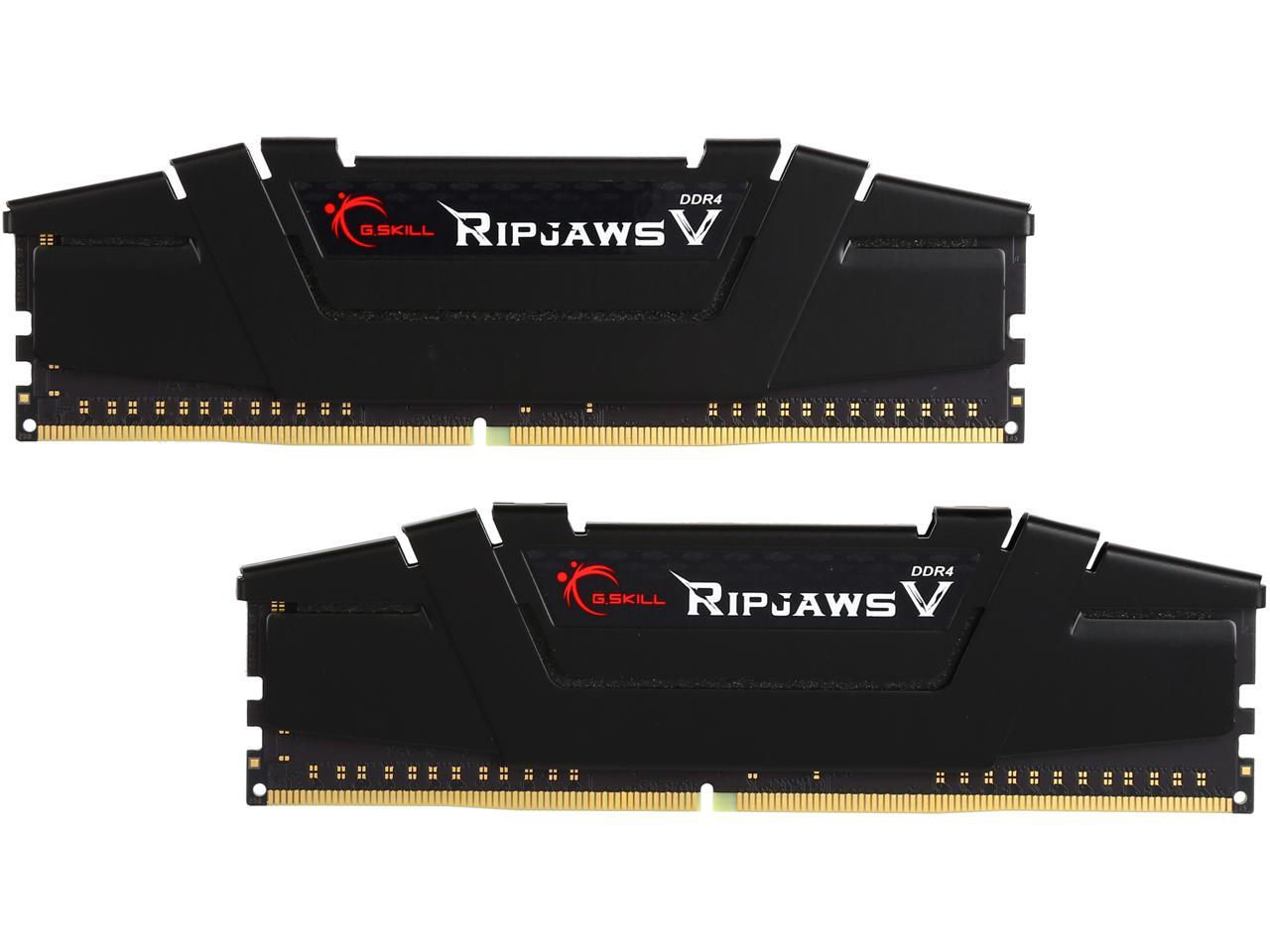 G.SKILL Ripjaws V Series 8GB (2 x 4GB) 288-Pin DDR4 SDRAM DDR4 3200 (PC4 25600) Desktop Memory Model F4-3200C16D-8GVKB