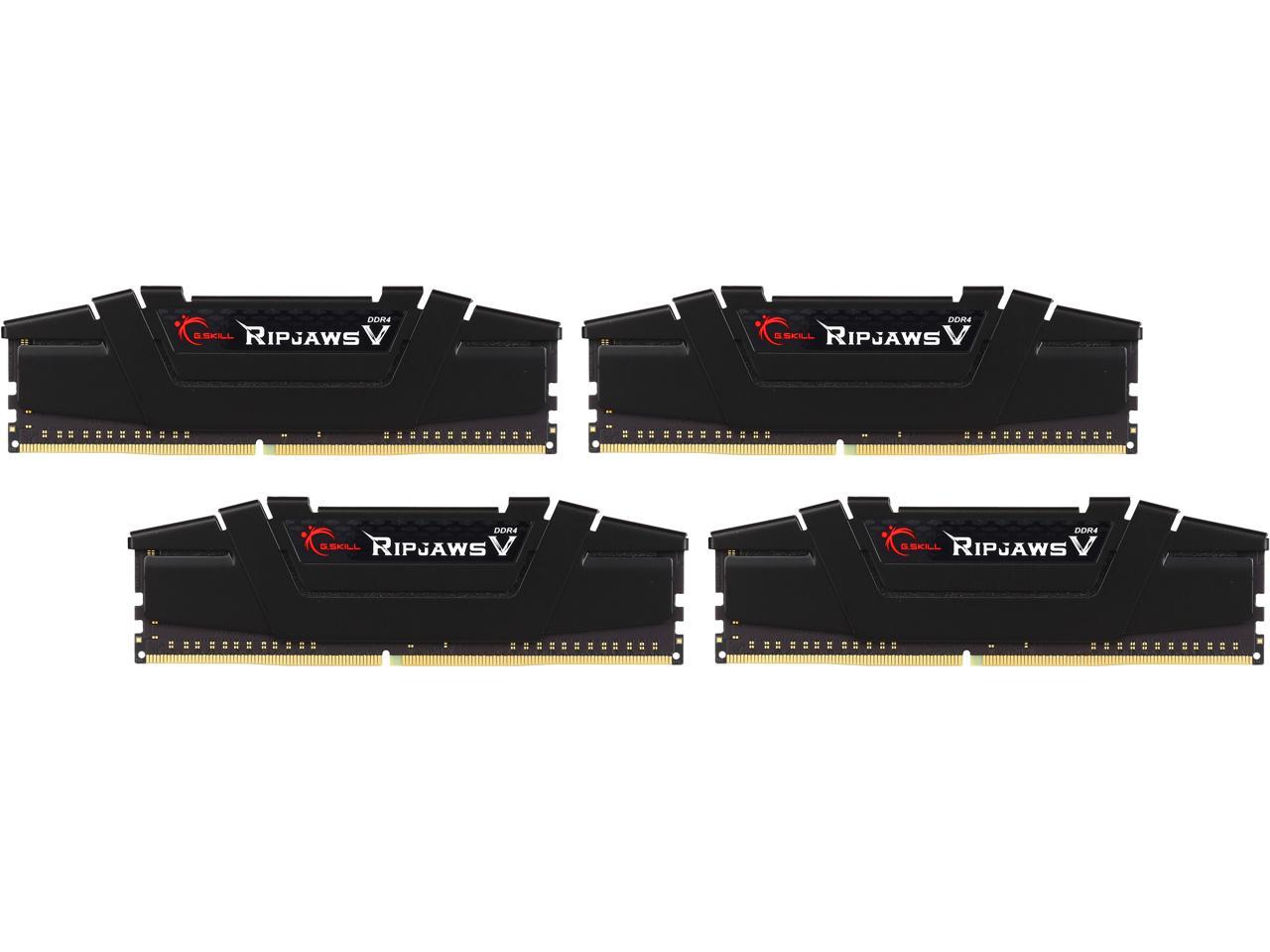 G.SKILL Ripjaws V Series 16GB (4 x 4GB) 288-Pin DDR4 SDRAM DDR4 3200 (PC4 25600) Desktop Memory Model F4-3200C16Q-16GVKB