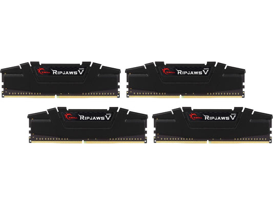 G.SKILL Ripjaws V Series 16GB (4 x 4GB) 288-Pin DDR4 SDRAM DDR4 3200 (PC4 25600) Desktop Memory Model F4-3200C16Q-16GVKB