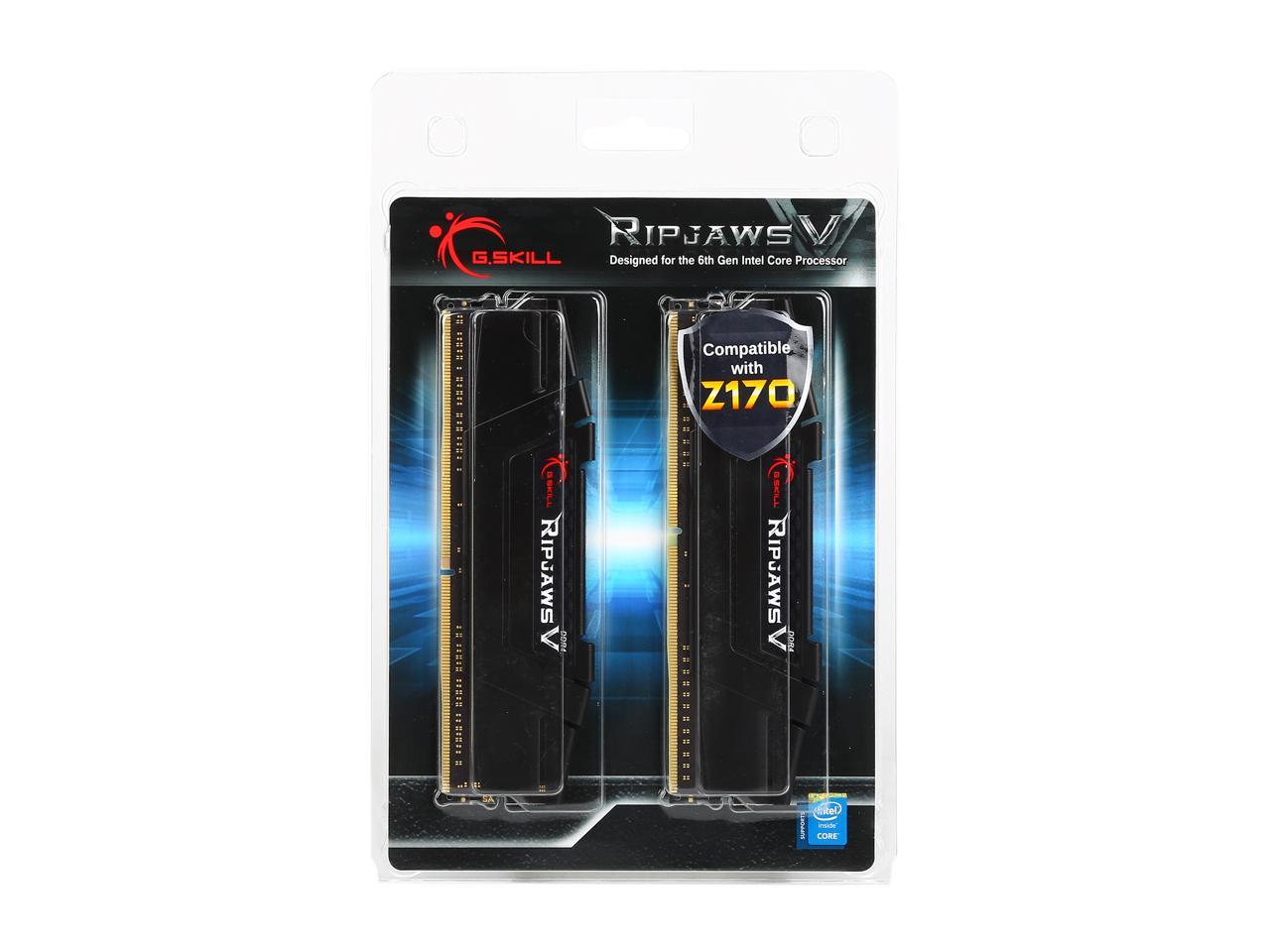 G.SKILL Ripjaws V Series 16GB (4 x 4GB) 288-Pin DDR4 SDRAM DDR4 3200 (PC4 25600) Desktop Memory Model F4-3200C16Q-16GVKB