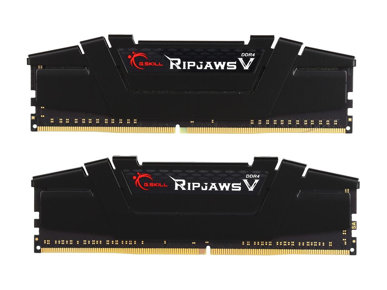G.SKILL Ripjaws V Series 16GB (2 x 8GB) 288-Pin DDR4 SDRAM DDR4 3200 (PC4 25600) Desktop Memory Model F4-3200C16D-16GVKB