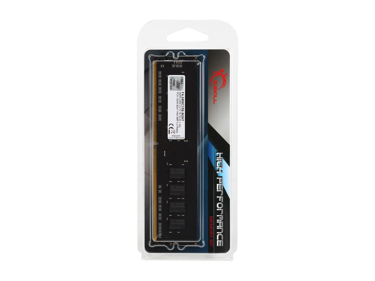 G.SKILL NT Series 8GB 288-Pin DDR4 SDRAM DDR4 2400 (PC4 19200) Intel Z170 Platform / Intel X99 Platform Desktop Memory Model F4-2400C15S-8GNT