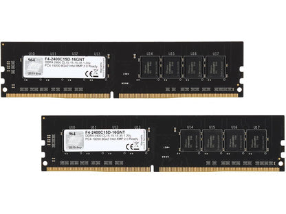 G.SKILL NT Series 16GB (2 x 8GB) 288-Pin DDR4 SDRAM DDR4 2400 (PC4 19200) Intel Z170 Platform / Intel X99 Platform Desktop Memory Model F4-2400C15D-16GNT