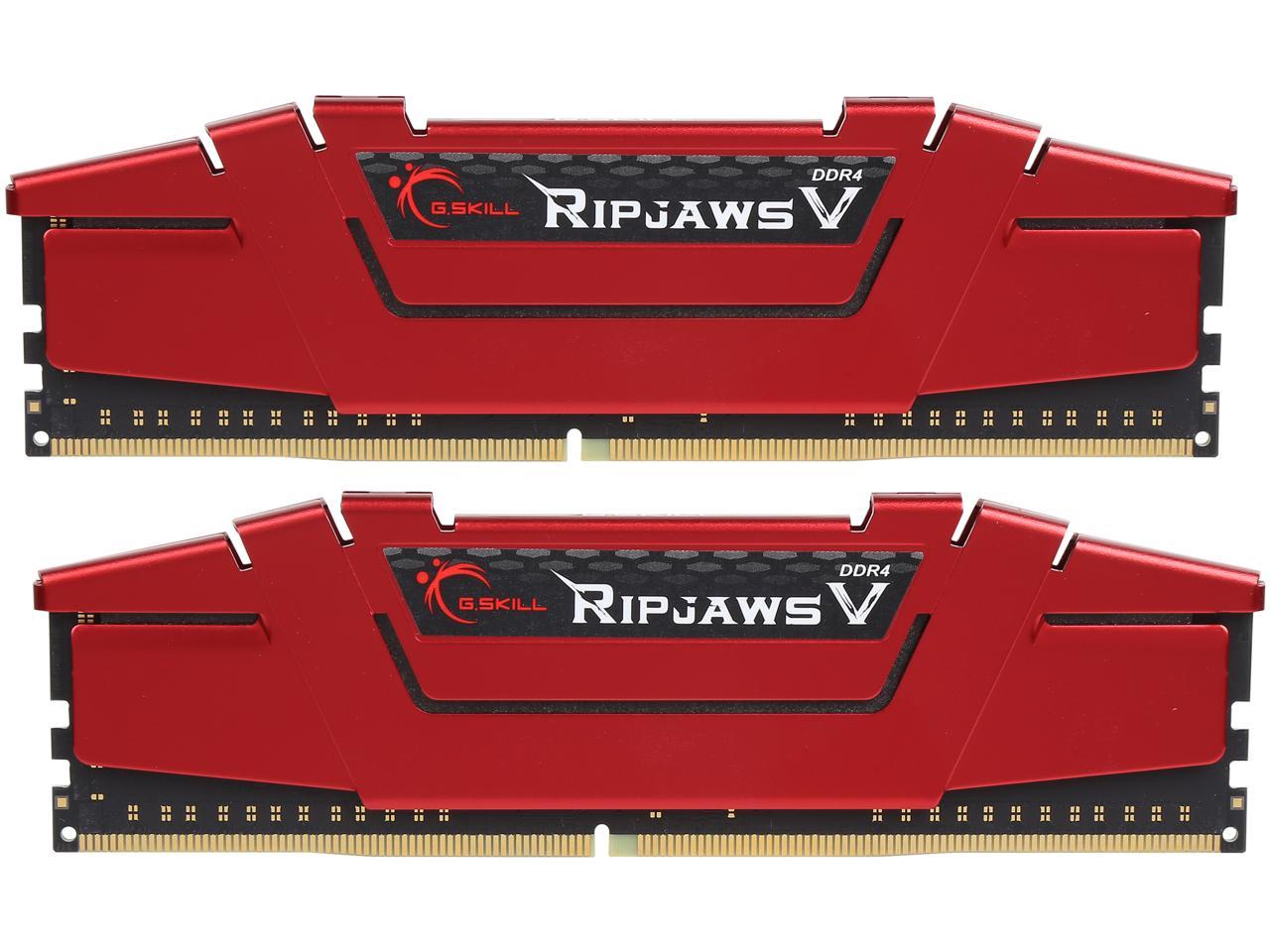 G.SKILL Ripjaws V Series 32GB (2 x 16GB) 288-Pin DDR4 SDRAM DDR4 2666 (PC4 21300) Desktop Memory Model F4-2666C15D-32GVR