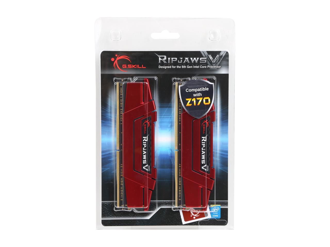 G.SKILL Ripjaws V Series 32GB (2 x 16GB) 288-Pin DDR4 SDRAM DDR4 2666 (PC4 21300) Desktop Memory Model F4-2666C15D-32GVR