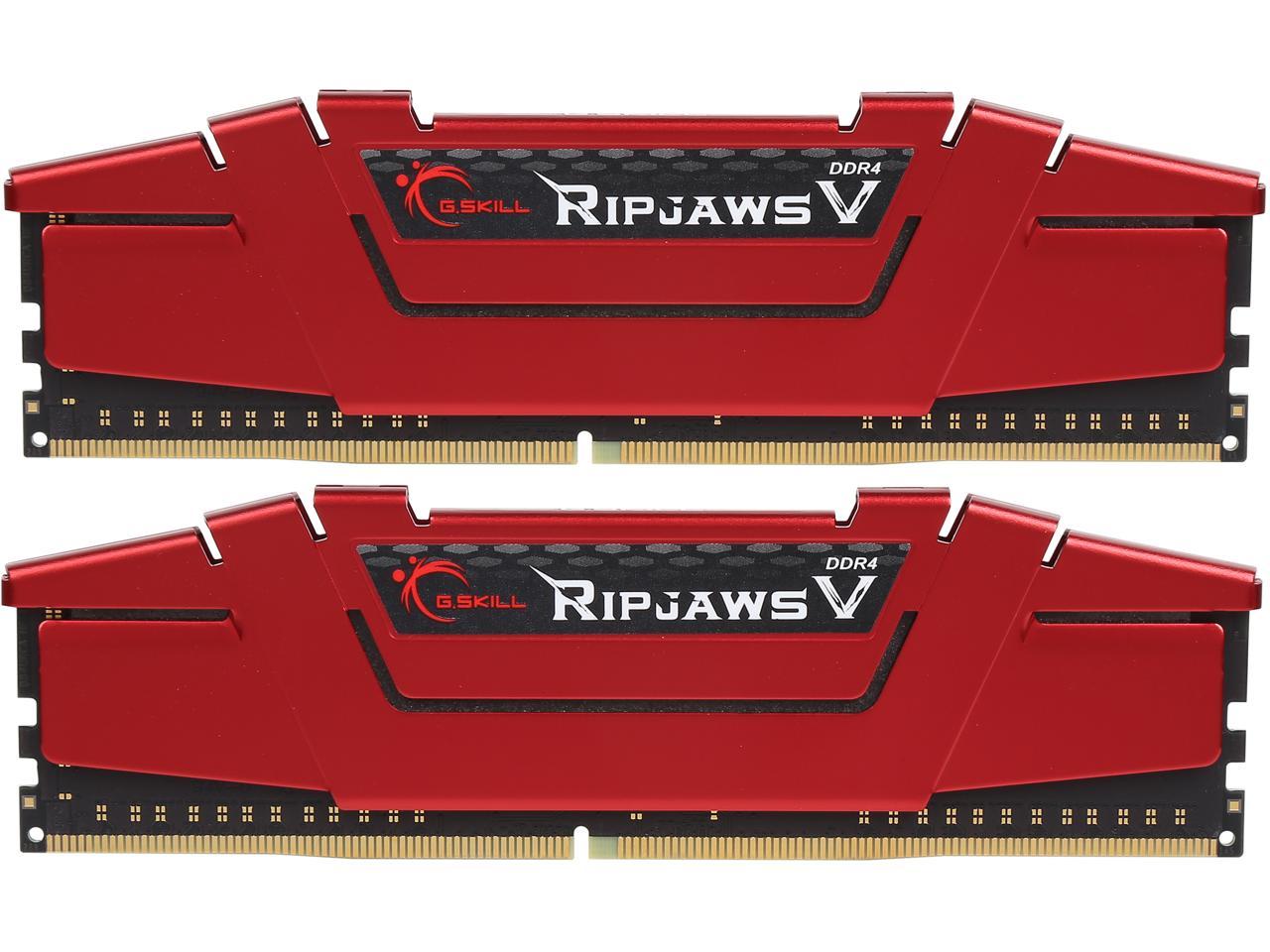 G.SKILL Ripjaws V Series 32GB (2 x 16GB) 288-Pin DDR4 SDRAM DDR4 3000 (PC4 24000) Desktop Memory Model F4-3000C15D-32GVR