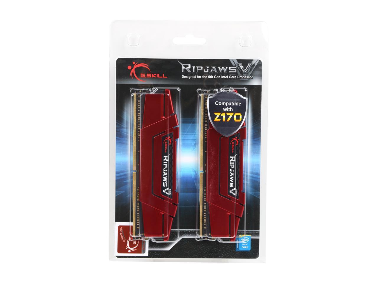 G.SKILL Ripjaws V Series 32GB (2 x 16GB) 288-Pin DDR4 SDRAM DDR4 3000 (PC4 24000) Desktop Memory Model F4-3000C15D-32GVR