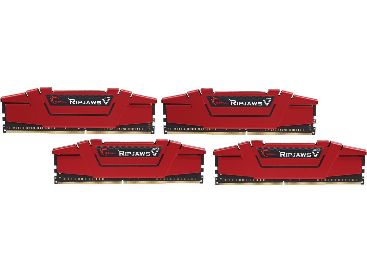 G.SKILL Ripjaws V Series 64GB (4 x 16GB) 288-Pin DDR4 SDRAM DDR4 3000 (PC4 24000) Desktop Memory Model F4-3000C15Q-64GVR