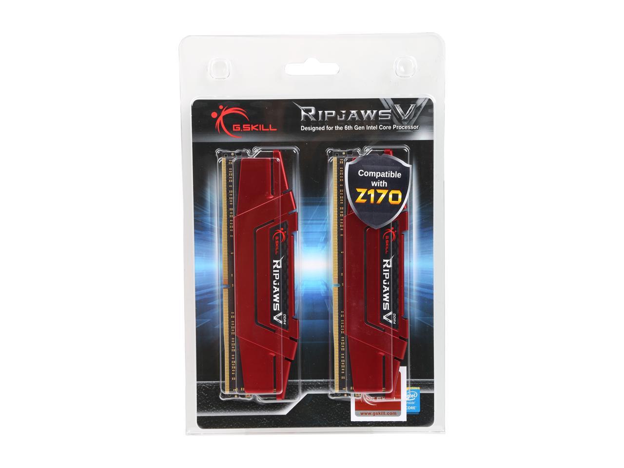 G.SKILL Ripjaws V Series 8GB (2 x 4GB) 288-Pin DDR4 SDRAM DDR4 3200 (PC4 25600) Desktop Memory Model F4-3200C16D-8GVRB